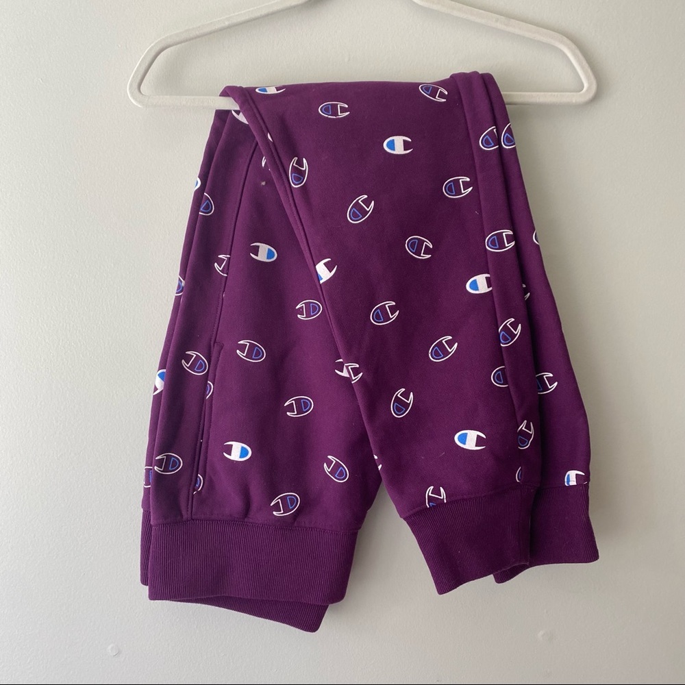 Maroon All over Logo Sweatpants